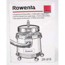 aspirateur ROWENTA Kit De Sacs Papier + 2 Filtres Micro-Actifs Aspirateur  Zr815