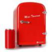 Frigo Générique Mini Taverna  Mini réfrigérateur frigo électrique conservation chaud  froid  Capacité 4L  Branchement 12V ou secteur  Rouge