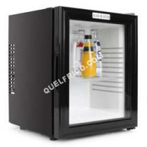 frigo Générique Frigo de bar silencieux avec porte en verre  Réfrigérateur Minibar design (0dB, 32 litres)  Châssis acier noir mat  Classe