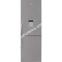 frigo BEKO Réfrigérateur Combiné 60cm 334l A++ Brassé Silver Rcsa365k31ds