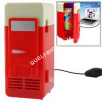 frigo Générique Mini Frigo USB PC réfrigérateur Boisson  Boîtes refroidissement  chauffage rouge