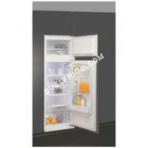 frigo Ignis Today Arl 791/A++  Réfrigérateur/Congélateur  Intégrable  Niche  Largeur  56 Cm  Profondeur  55 Cm  Hauteur  144.3 Cm  220 Litres  Congélateur Haut  Classe A++  Blanc