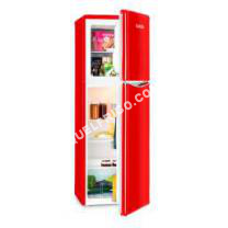 frigo KLARSTEIN Monroe Xl Red Combiné Réfrigérateur 97 Litres  Congélateur 39 Litres  Classe Énergétique A+  Look Rétro Rouge