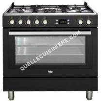 cuisinière BEKO GM1310DB Piano de cuisson  Table gaz  foyers  3,3kW  Four multifonction 112L  A++ Larg 90cm  Haut 8cm  Coloris Noir