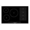 Table de cuisson SIEMENS iQ700 EH875MP17E table de cuisson  induction  80 cm  verre noir  vitrocéramique  avec garnitures latérale en acier inoxydable,  avec bord avant avec facettes