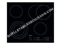 table de cuisson AEG HK654070IB  Vitrocéramique  4 plaques de cuisson  Niche  largeur : 56 cm  profondeur : 49 cm  noir   cadre