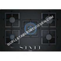 table de cuisson BOSCH Serie  PPQ7AB20  Table de cuisson au gaz   plaques de cuisson  Niche  largeur   cm  profondeur  48 cm  noir  avec garnitures noires  noir