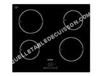 table de cuisson BOSCH PIA611B68E  Table de cuisson à induction  4 plaques de cuisson  Niche  largeur : 56 cm  profondeur : 49 cm   cadre  noir