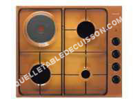 table de cuisson BRANDT BPE611FM  Table de cuisson gaz et électrique   plaques de cuisson  Niche  largeur  56 cm  profondeur   cm  sable doré