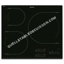 table de cuisson BRANDT TI1410V  Table de cuisson à induction  3 plaques de cuisson  Niche  largeur : 56 cm  profondeur : 49 cm   cadre  noir