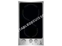 table de cuisson ELECTROLUX EHF390VOX  Vitrocéramique   plaques de cuisson  Niche  largeur   cm  profondeur  49 cm  avec garnitures en acier inoxydable  noir