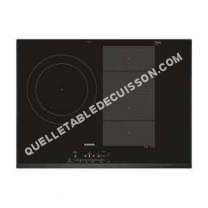 table de cuisson SIEMENS iQ500 EX751FJC1F  Table de cuisson à induction   plaques de cuisson  Niche  largeur  56 cm  profondeur  49 cm  noir  avec cadre biseauté