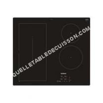 table de cuisson SIEMENS iQ500 ED611BSB1E  Table de cuisson à induction  4 plaques de cuisson  largeur : 59.2 cm  profondeur : 52.2 cm  noir   cadre  noir