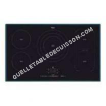 table de cuisson WHIRLPOOL ACM 795/BA table de cuisson  induction  90 cm  noir  vitrocéramique  avec bord  facettes