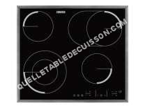 table de cuisson Zanussi ZEV666XBA  Vitrocéramique   plaques de cuisson  Niche  largeur  56 cm  profondeur   cm  noir  avec garnitures en acier inoxydable  acier inoxydable