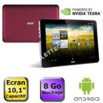 tablette ACER ICONIA TAB A200   Tablette Tactile 10,1' Capacitif   8 Go   Wi Fi   BlueTooth   Android 3.2   Rouge
