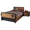 Comforium Ensemble lit 90x200cm avec chevet et tiroir-lit pour chambre  coucher moderne coloris brun et noir lit