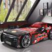Paris Prix Lit voiture MRX  Rouge/Noir  90x200 cm lit