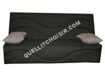 lit Bultex COMFORT  Banquette clic-clac  en tissu   coussins SORA coloris noir