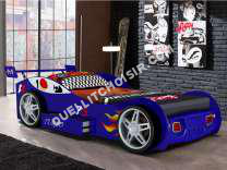 lit VENTE-UNIQUE.COM Venteunique.com338495Lit voiture RUNNER avec tiroir  90x200 cm  Bleu