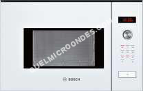 micro-ondes BOSCH HMT75M62  Four microondes monofonction  intégrable  20 litres  800 Watt  blanc