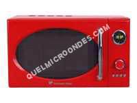 micro-ondes CONTINENTAL EDISON 23UX47R  Four microondes monofonction  pose libre  23 litres  800 Watt  noir/rouge