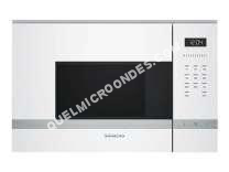 micro-ondes SIEMENS iQ500 BF555LMW0  Four microondes monofonction  intégrable  25 litres  900 Watt  blanc