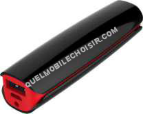 mobile ESSENTIELB Batterie externe  2000 mAh -Noir/Rouge