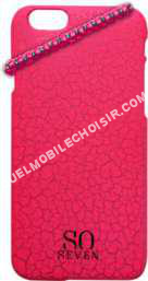 mobile ESSENTIELB Coque  iPhone 5/5S Fluo rose crquelé+Brcelet