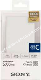 mobile SONY Batterie externe  blanc 5000 mAh ombo B-  P-V5BW