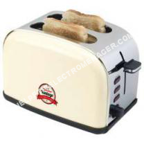 petit électroménager Bestron Toaster/Grille Pain 2 Tranches   1050W   couleur ivoire