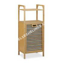 sèche linge Relaxdays Étagère salle de bain panier  linge bambou corbeille  linge rangement meuble