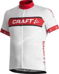 vélo Craft ctive Maillot Logo lanc Et Rouge Textile Cyclisme Homme
