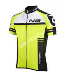 vélo Nalini aillot manches courtes   Ergo jaune néon-noir-blanc